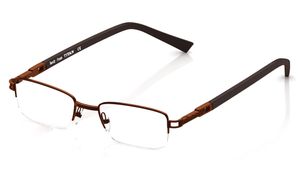 Image 2 of Brown Rectangle Eyeglasses for Men and Women from Titan Available at Titan Eye+