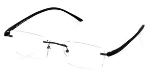 Image 2 of Black Rectangle Eyeglasses for Men and Women from Titan Available at Titan Eye+