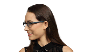 Image 2 of Blue Rectangle Eyeglasses for Men and Women from Titan Available at Titan Eye+