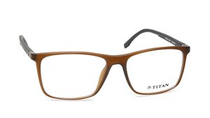Image 2 of Brown Wayfarer Eyeglasses for Men and Women from Titan Available at Titan Eye+