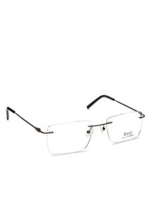 Image 2 of Black Rectangle Rimless Eyeglasses from Titan Available at Titan Eye+