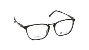 Image 2 of Black Square Rimmed Eyeglasses (TS1027MFC1|53) from Titan Available at Titan Eye+