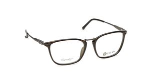 Image 2 of Green Square Eyeglasses for Men from Titan Available at Titan Eye+