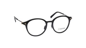 Image 2 of Black Round Rimmed Men Eyeglasses (TS1035MFC2SBKV|48) from Titan Available at Titan Eye+