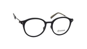 Image 2 of Black Round Rimmed Men Eyeglasses (TS1035MFC3SBKV|48) from Titan Available at Titan Eye+