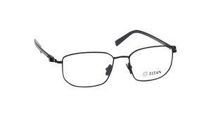 Image 2 of Black Geometry Rimmed Men Eyeglasses (TS1037MFC2SBKV|52) from Titan Available at Titan Eye+
