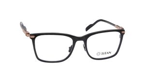 Image 2 of Black Rectangle Rimmed Men Eyeglasses (TS1042MFP1MBKV|53) from Titan Available at Titan Eye+