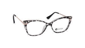 Image 2 of Black Cateye Rimmed Eyeglasses for Women from Titan Available at Titan Eye+