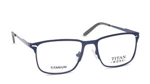 Image 2 of Blue Wayfarer Rimmed Eyeglasses (TW1011MFM2|52) from Titan Available at Titan Eye+