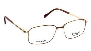 Image 2 of Copper Gold Rectangle Rimmed Eyeglasses (TW1012MFM2|53) from Titan Available at Titan Eye+
