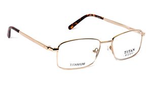Image 2 of Gold Rectangle Rimmed Eyeglasses (TW1013MFM1|52) from Titan Available at Titan Eye+