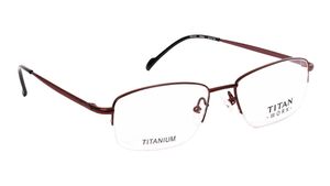 Image 2 of Bronze Rectangle Semi-Rimmed Eyeglasses (TW1016WHM1|52) from Titan Available at Titan Eye+