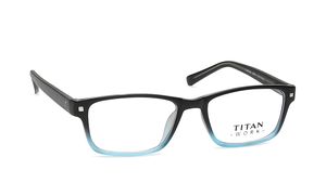 Image 2 of Black Rectangle Rimmed Eyeglasses (TW1048MFP1|51) from Titan Available at Titan Eye+