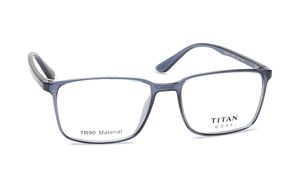 Image 2 of Grey Wayfarer Eyeglasses for Men and Women from Titan Available at Titan Eye+