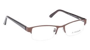 Image 2 of Brown Rectangle Eyeglasses for Women from Titan Available at Titan Eye+