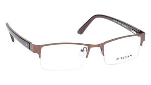 Image 2 of Bronze Rectangle Semi-Rimmed Computer glasses from Titan Available at Titan Eye+