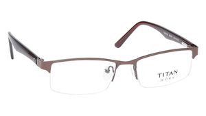 Image 2 of Bronze Rectangle Semi-Rimmed Computer glasses (TW1133MHM2BTL|52) from Titan Available at Titan Eye+