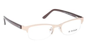 Image 2 of Gold Navigator Semi-Rimmed Computer glasses (TW1138WHM2BTL|51) from Titan Available at Titan Eye+