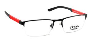 Image 2 of Black Rectangle Eyeglasses for Men and Women from Titan Available at Titan Eye+