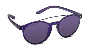 Image 2 of Purple Round Men Sunglasses (U009PR1F|134) from Fastrack Available at Titan Eye+