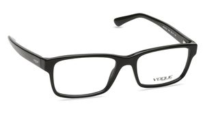 Image 2 of Black Rectangle Rimmed Eyeglasses (VO5013IW4452|52) from Vogue Eyewear Available at Titan Eye+