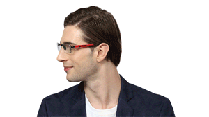 Image 2 of Black Rectangle Rimmed Eyeglasses (Y1044A1A1|53) from Titan Available at Titan Eye+