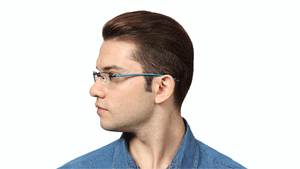Image 2 of Black Rectangle Semi-Rimmed Eyeglasses (Y1052B1A1|50) from Titan Available at Titan Eye+