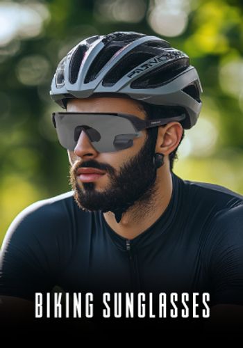 Fastrack Biking Sunglasses- sleek, modern style with an adjustable rearview mirror for top performance.