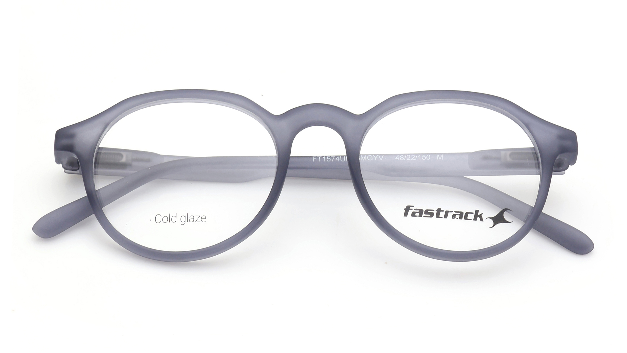 Geometric Shaped Grey Colored Rimmed Eyeglasses for Men and