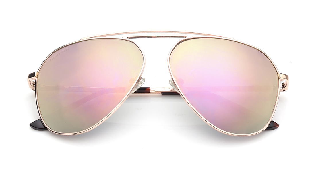 Gold Mirror Rose Gold Women's Aviator Sunglasses Rose Gold
