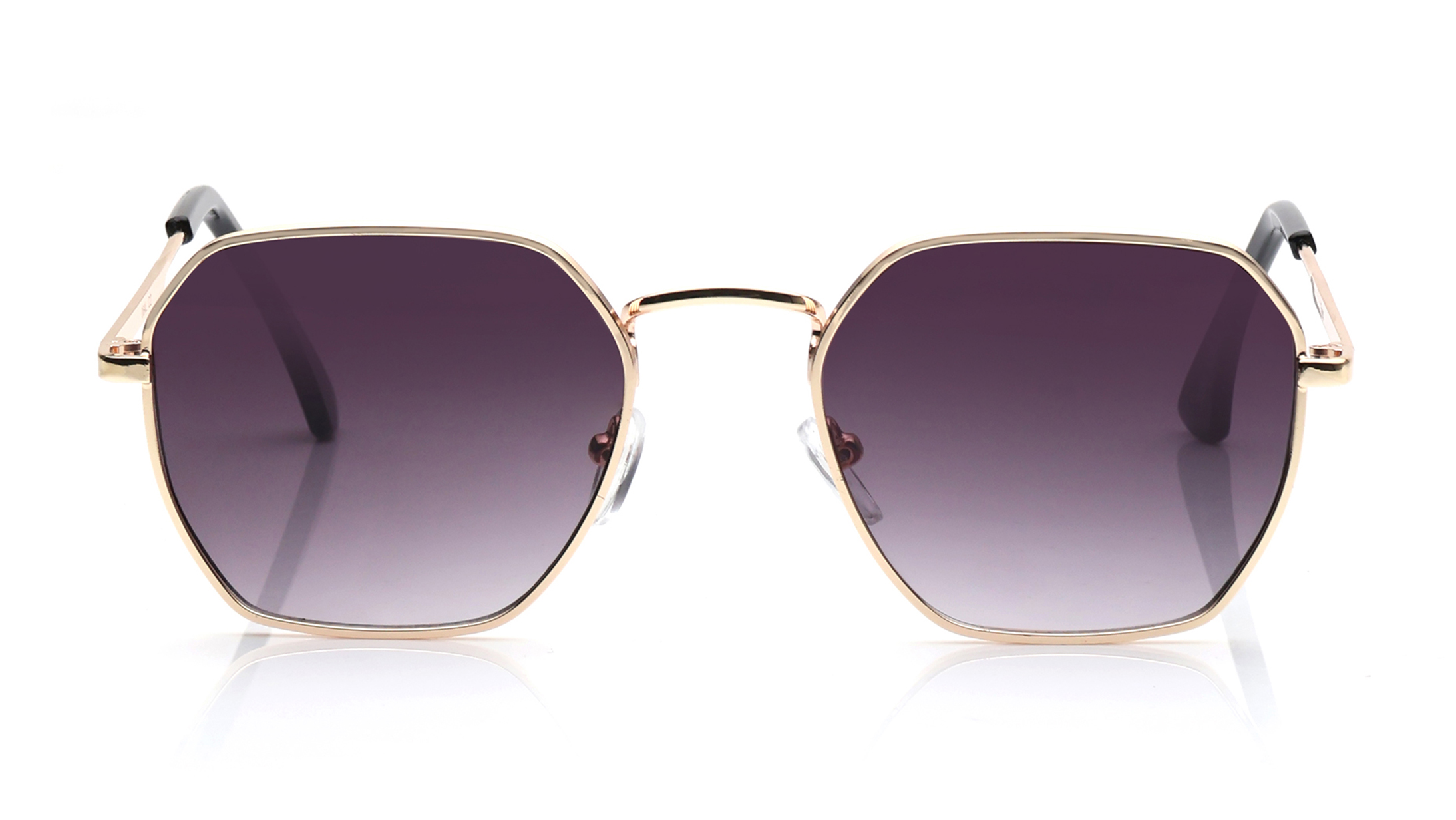 Purple hexagon sunglasses hotsell