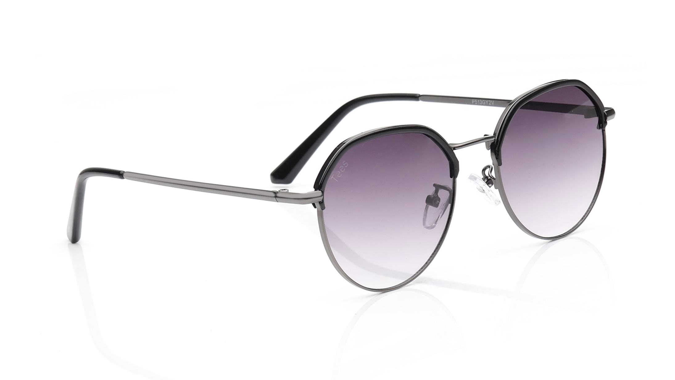 Grey Geometric Sunglasses for Men and Women available online  display picture 3