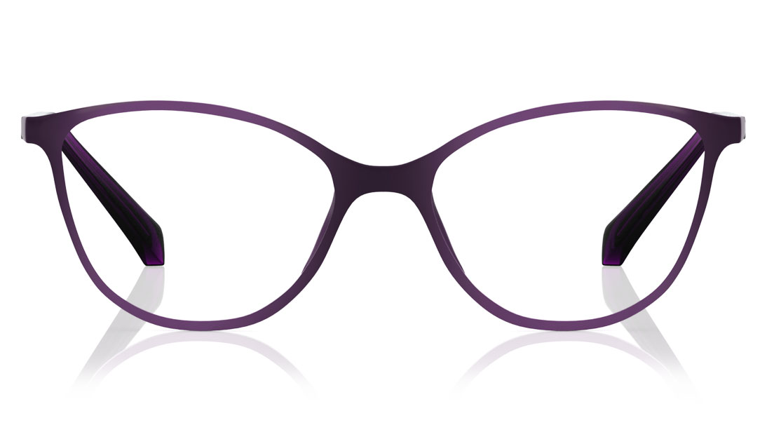 Titan Eye Fastrack Cat Eye Frames Purple CatEye Rimmed Eyeglasses