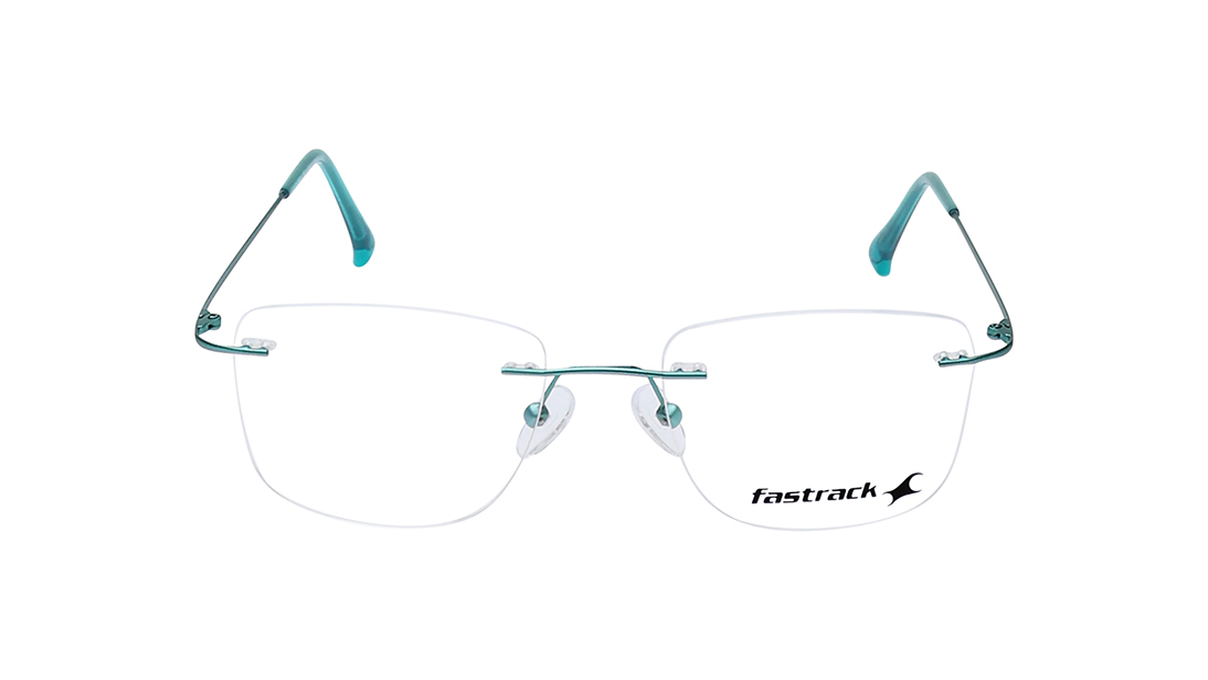 Green Wayfarer Rimless Eyeglasses Fastrack - FT1438MRM1GRV at best ...