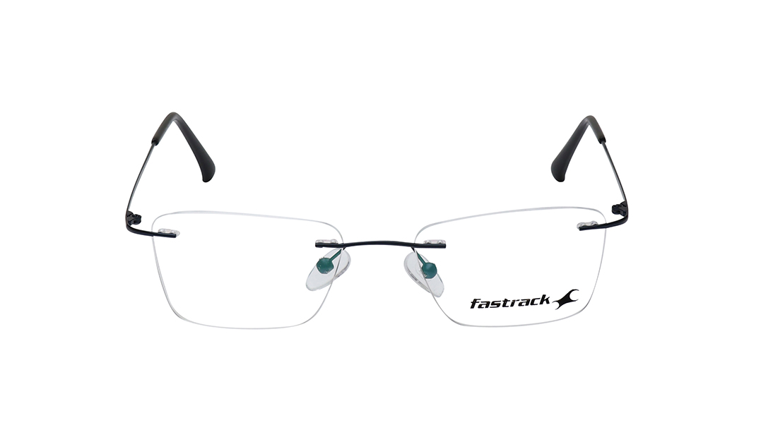 Blue Rectangle Rimless Eyeglasses Fastrack FT1440MRS1BLV at best price Fastrack Eyewear