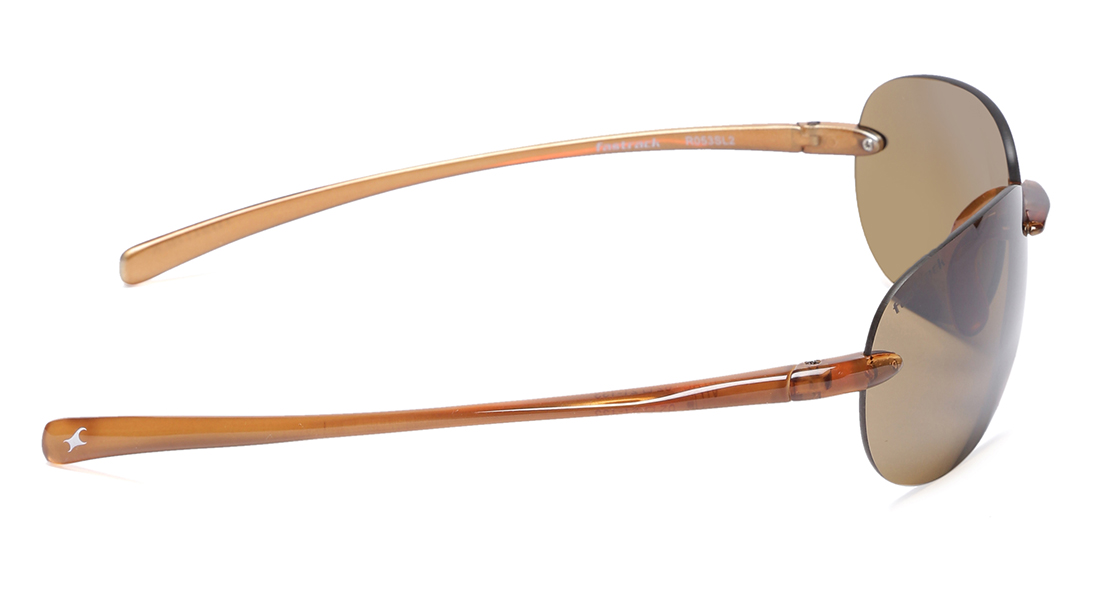 Brown Wraparound Sunglasses for Men available online at Fastrack