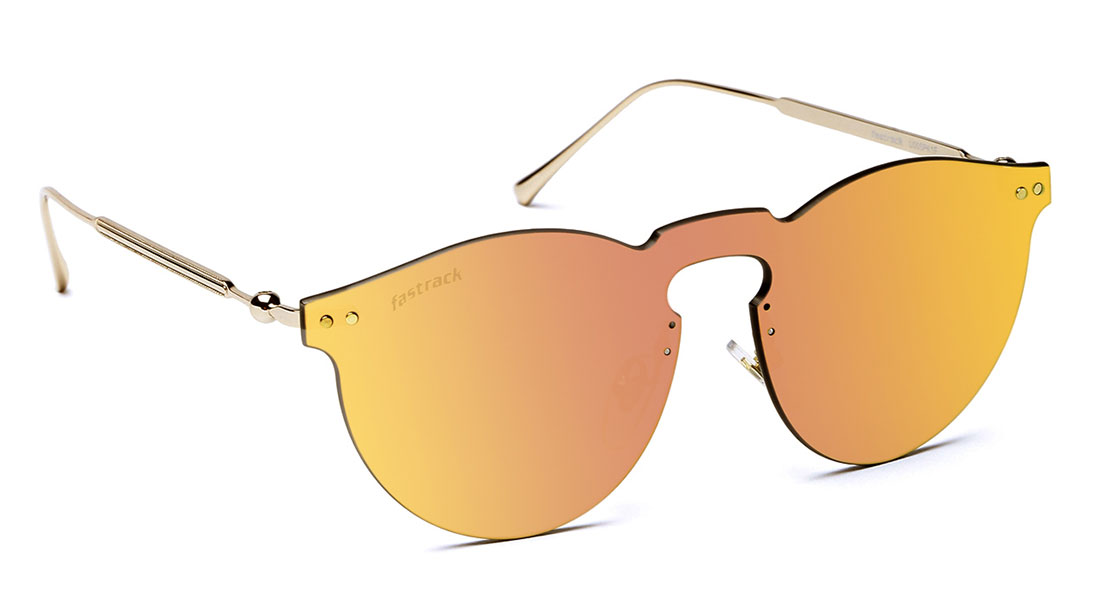 Buy Online Gold Round Rimless Sunglasses From Fastrack U005Pk1F Fastrack Eyewear