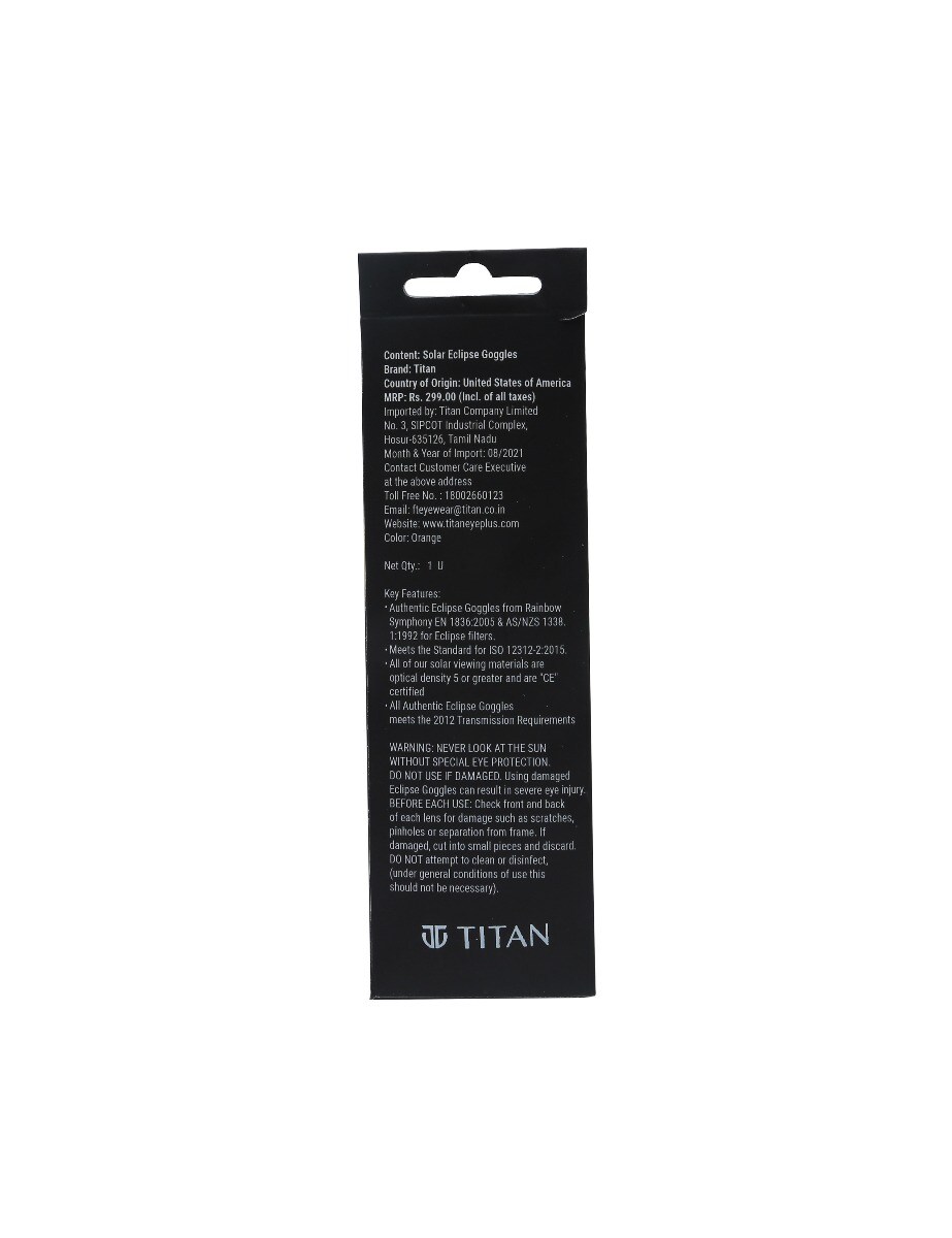 Image 4 of Solar Eclipse Goggles from Titan Available at Titan Eye+