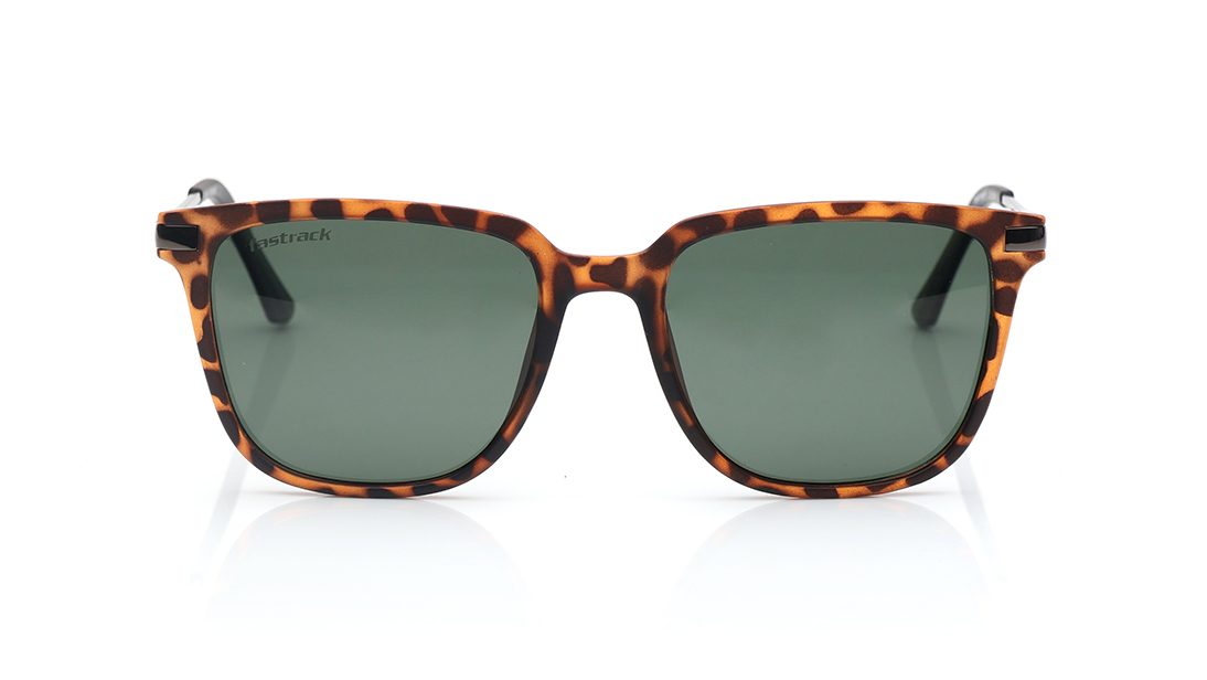 Image 1 of Green Square Polarized Sunglasses for Men from Fastrack Available at Titan Eye+