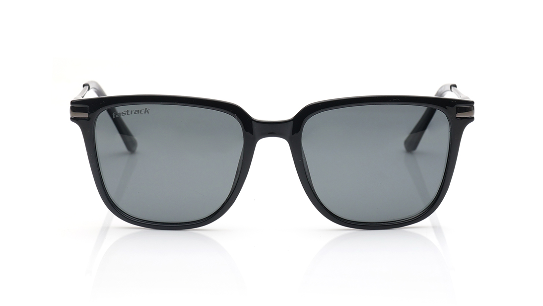 Image 1 of Grey Square Polarized Sunglasses for Men from Fastrack Available at Titan Eye+