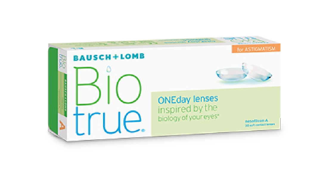 Image 1 of Daily Disposable BioTrue Toric Lenses By Bausch and Lomb - 30 lens per Box from Bausch and Lomb Available at Titan Eye+