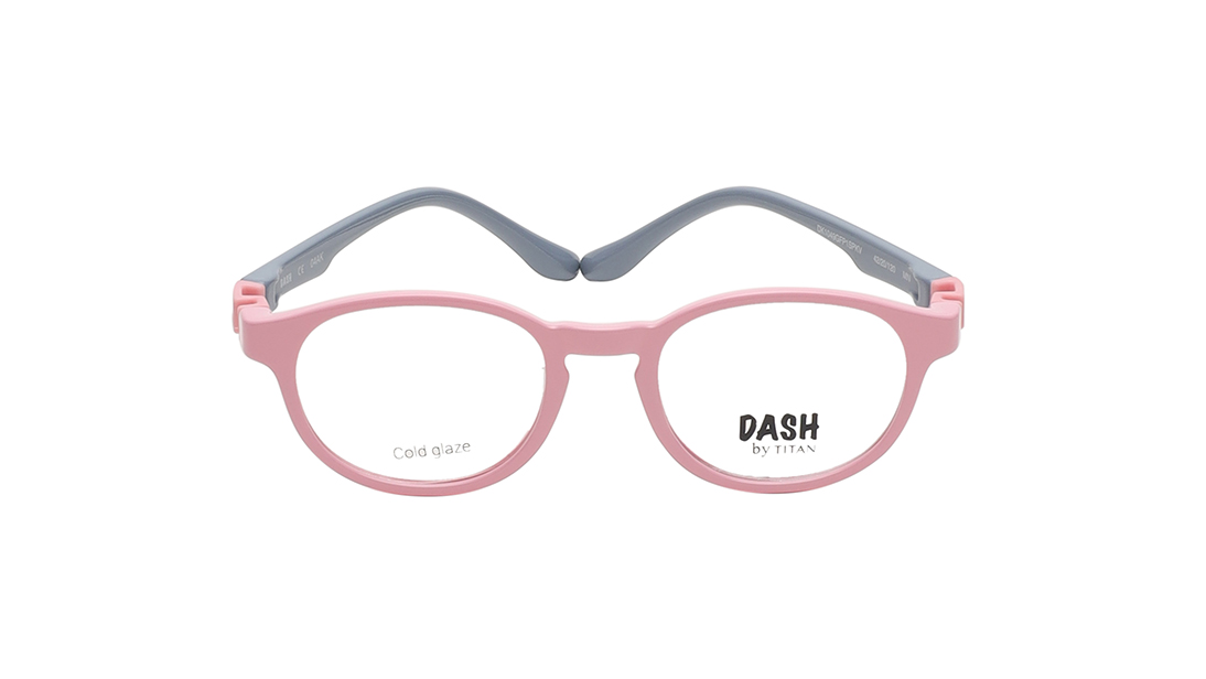 Image 1 of Pink Square Eyeglasses for Kids from Dash Available at Titan Eye+