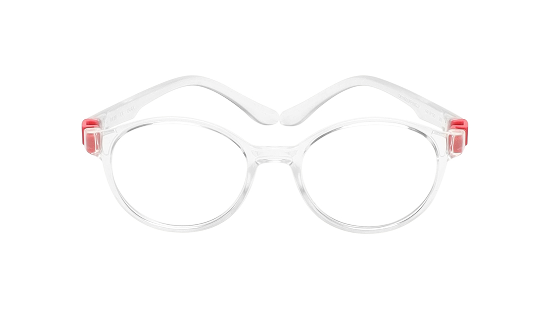 Image 1 of Crystal Round Eyeglasses for Kids from Dash Available at Titan Eye+