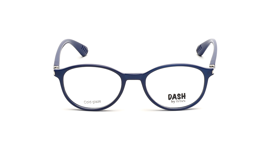 Image 1 of Blue Round Eyeglasses for Kids from Dash Available at Titan Eye+