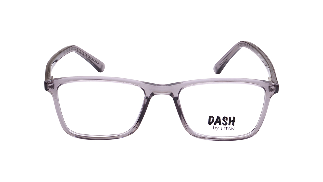 Image 1 of Grey Rectangle Eyeglasses for Kids from Dash Available at Titan Eye+