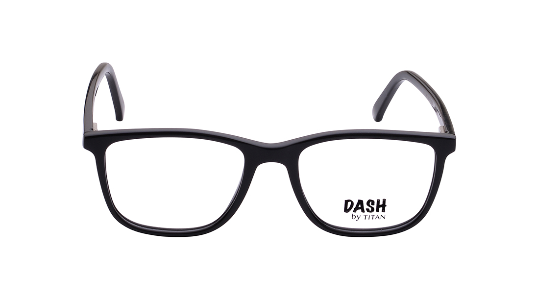 Image 1 of Black Wayfarer Eyeglasses for Kids from Dash Available at Titan Eye+