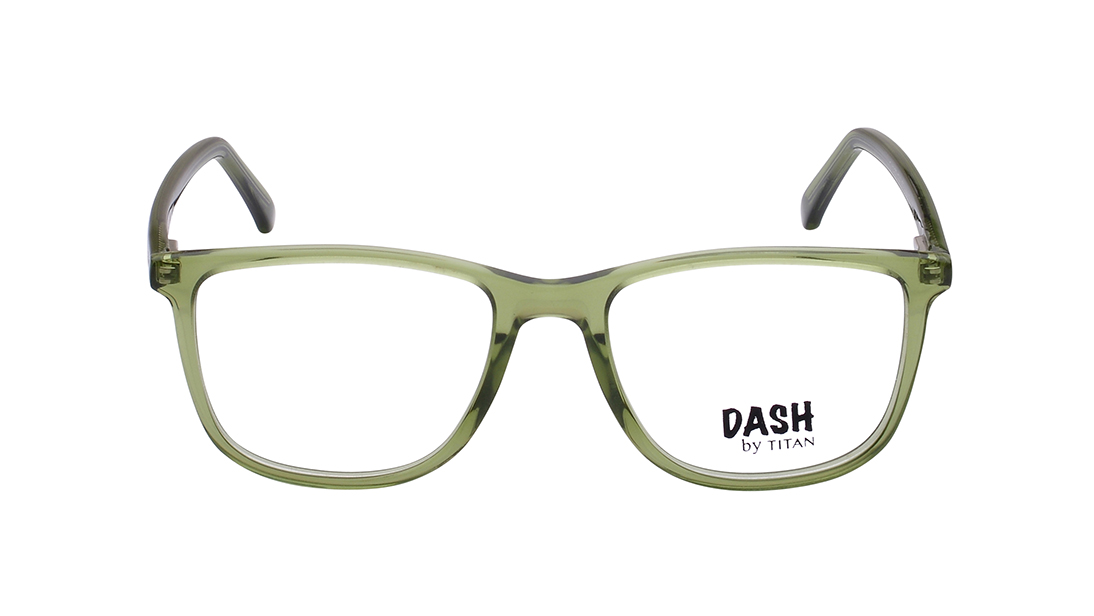 Image 1 of Green Wayfarer Eyeglasses for Kids from Dash Available at Titan Eye+