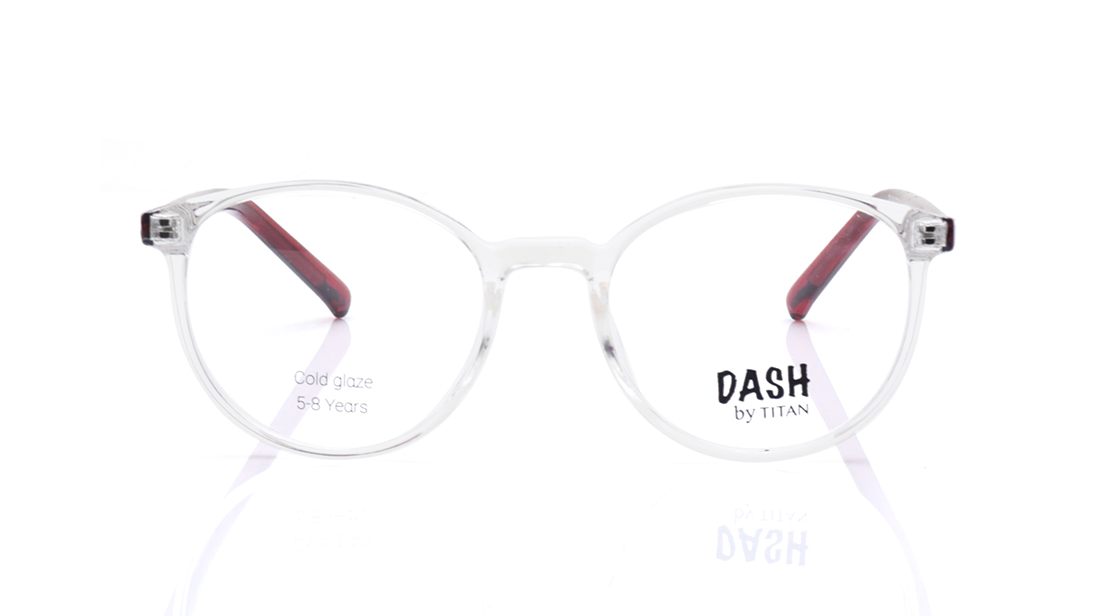 Image 1 of Crystal Round Eyeglasses for Kids from Dash Available at Titan Eye+