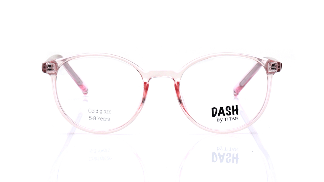Image 1 of Pink Round Eyeglasses for Kids from Dash Available at Titan Eye+