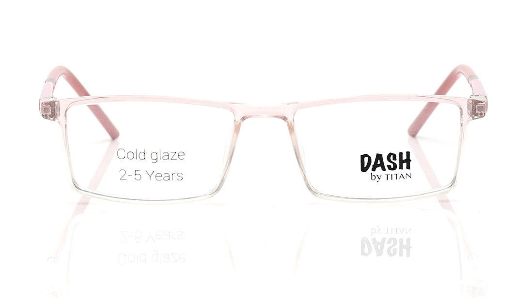 Image 1 of Pink Rectangle Rimmed Eyeglasses for Kids from Fastrack Available at Titan Eye+